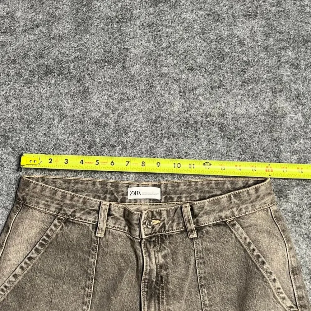Zara Straight Leg Cargo Jeans in Faded Gray - Picture 7 of 8
